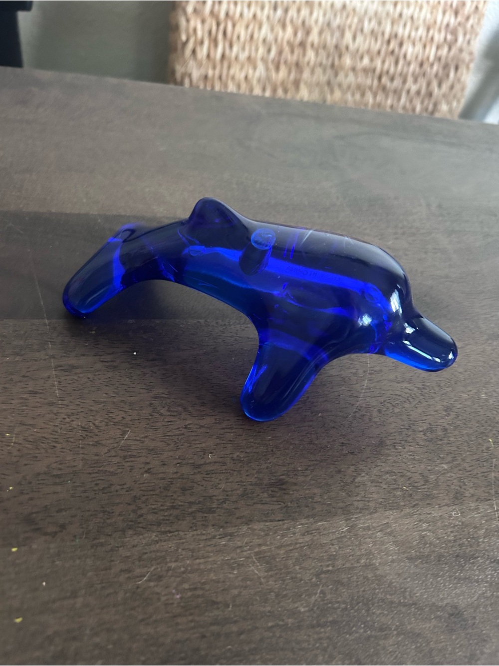 Cobalt Blue Dolphin Figurine